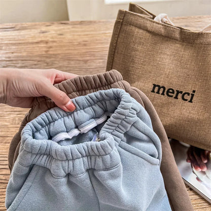 Cute Cartoon Print Thickened Cotton Casual Trousers SnugBubs Australia