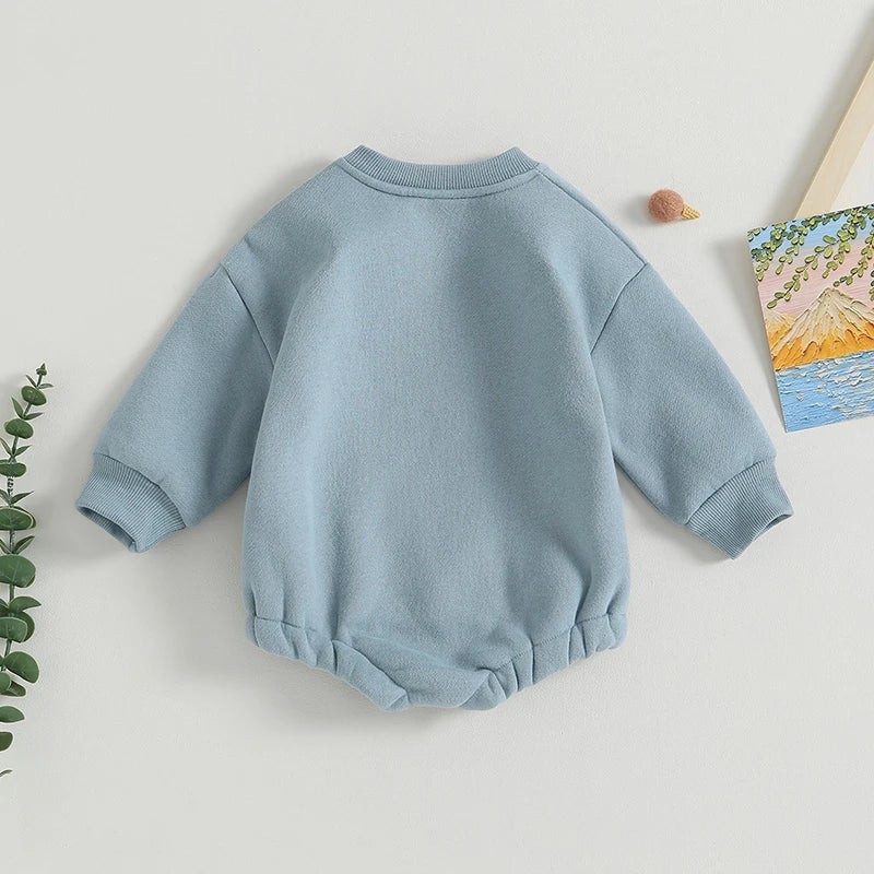 Baby Boy Oversized Sweatshirt Romper SnugBubs Australia