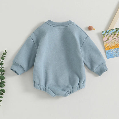 Baby Boy Oversized Sweatshirt Romper SnugBubs Australia