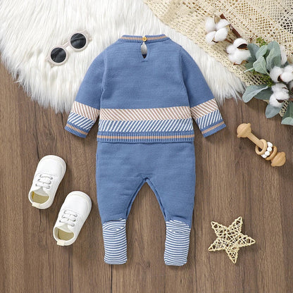 Cozy Blue Long Sleeve Jumpsuit SnugBubs Australia