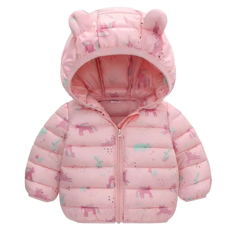 Girls Lightweight Hooded Down Jacket - SnugBubs Australia
