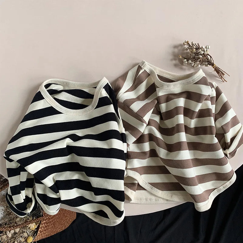 Girls Striped Cotton T-Shirt SnugBubs Australia