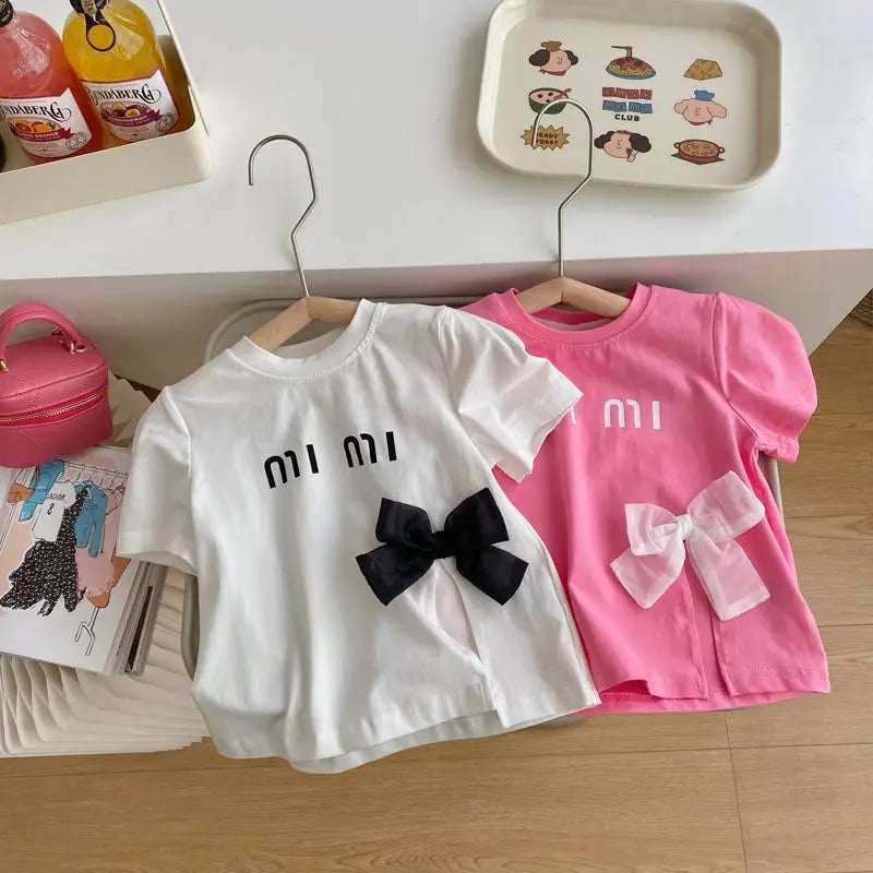Cute Girls Bow T-Shirt SnugBubs Australia