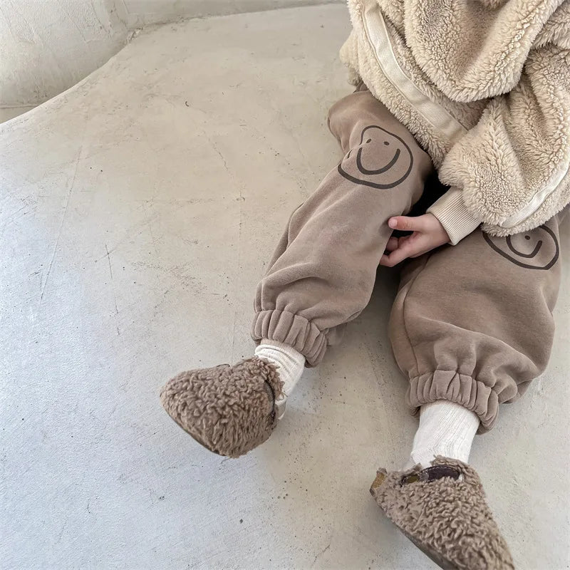 Cute Cartoon Print Thickened Cotton Casual Trousers SnugBubs Australia