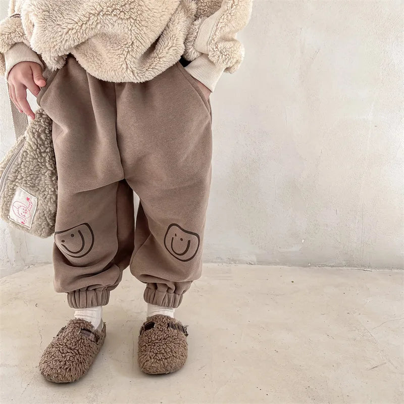 Cute Cartoon Print Thickened Cotton Casual Trousers SnugBubs Australia