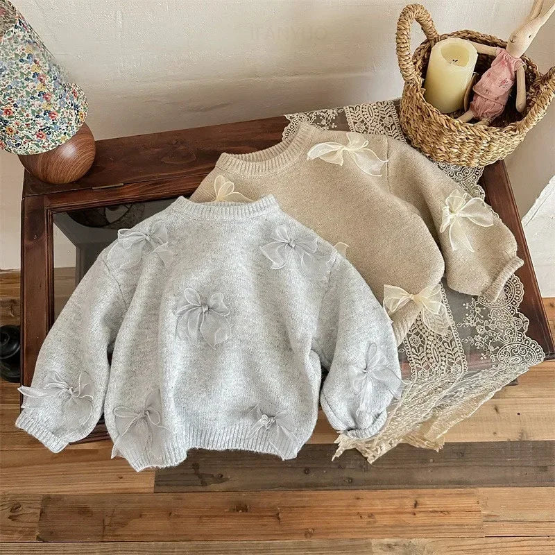 Solid Bow Sweater SnugBubs Australia