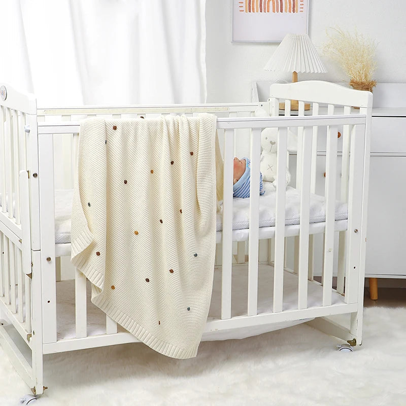 Breathable Cotton Knit Baby Blanket SnugBubs Australia