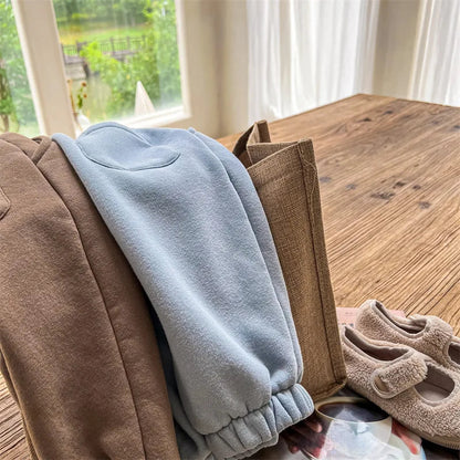 Cute Cartoon Print Thickened Cotton Casual Trousers SnugBubs Australia