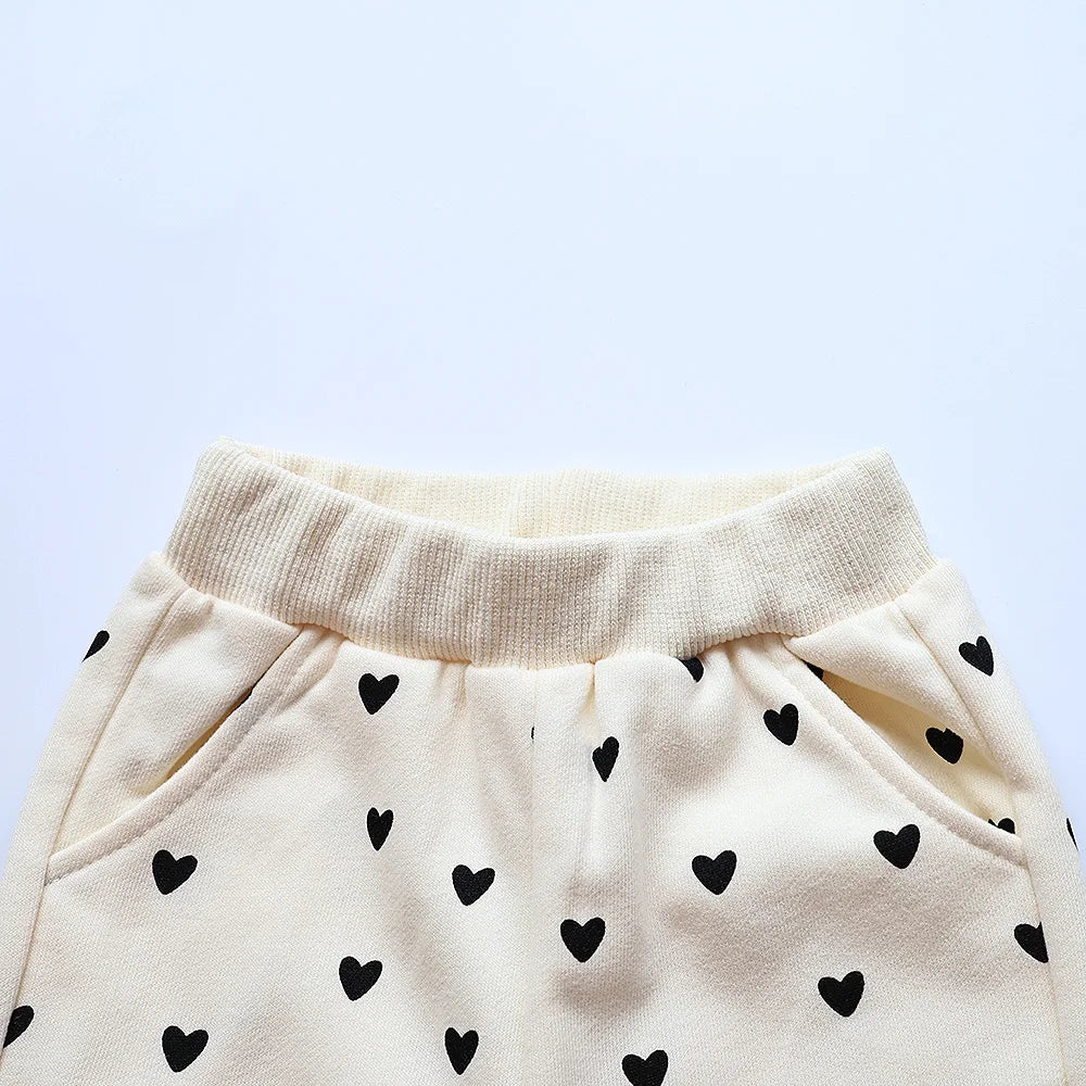 Full Heart Print Baby Hoodie Set SnugBubs Australia