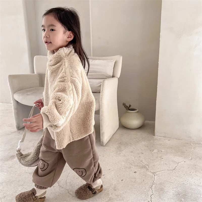 Cute Cartoon Print Thickened Cotton Casual Trousers SnugBubs Australia