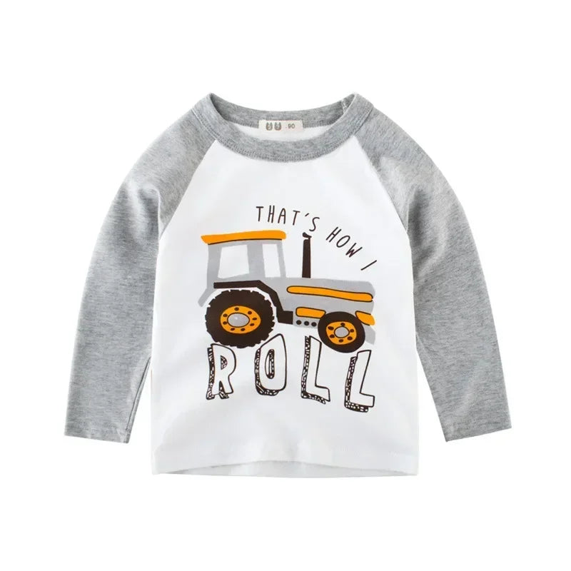 Boys Long Sleeve Car Graphic Tee - SnugBubs Australia