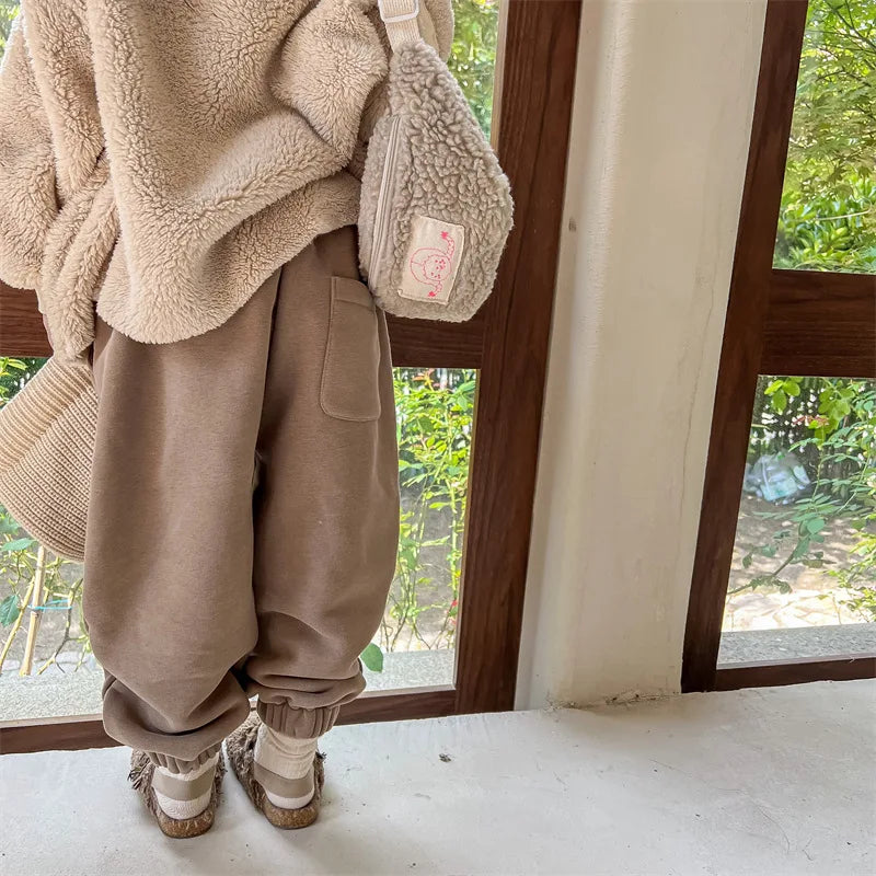 Cute Cartoon Print Thickened Cotton Casual Trousers SnugBubs Australia