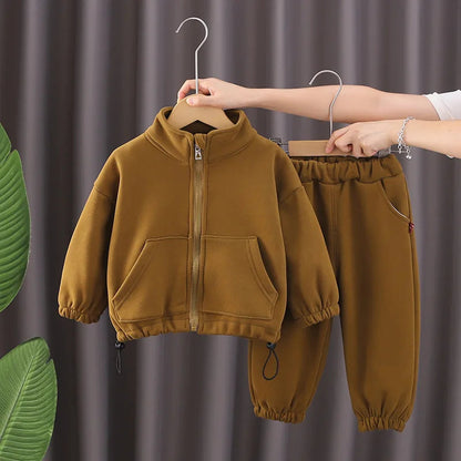 Toddler Fleece Clothing Set – Winter Warm Jacket + Pants SnugBubs Australia