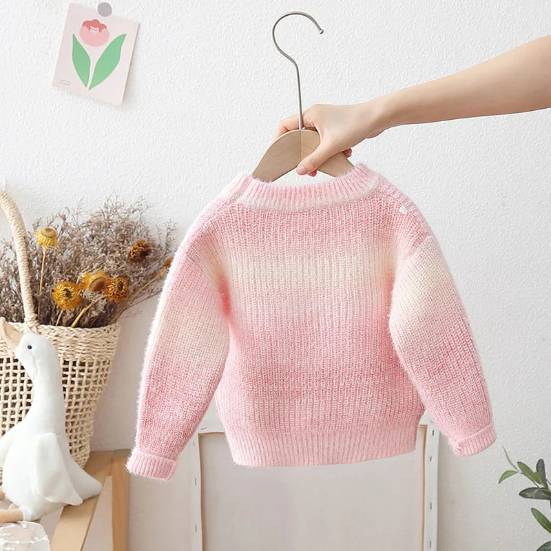Baby Girls’ Knit Sweater with Ruffles and Ribbon Details SnugBubs Australia