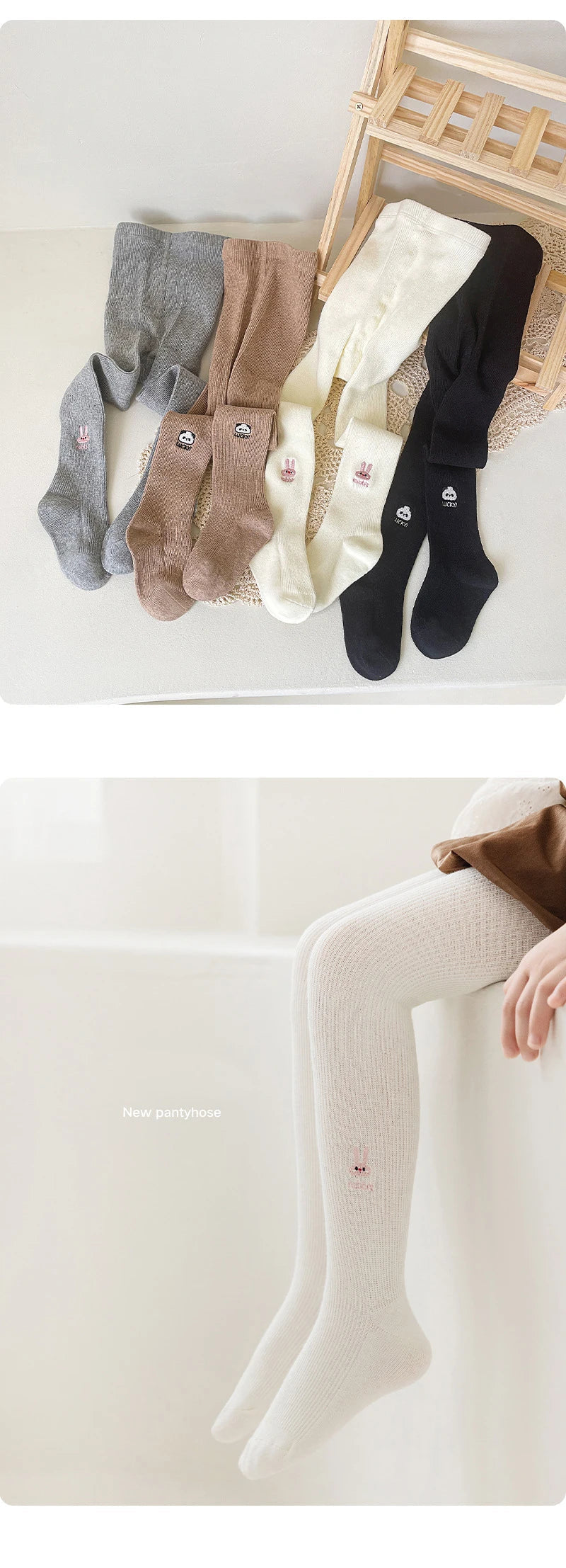 Cartoon Embroidery Girls Leggings SnugBubs Australia