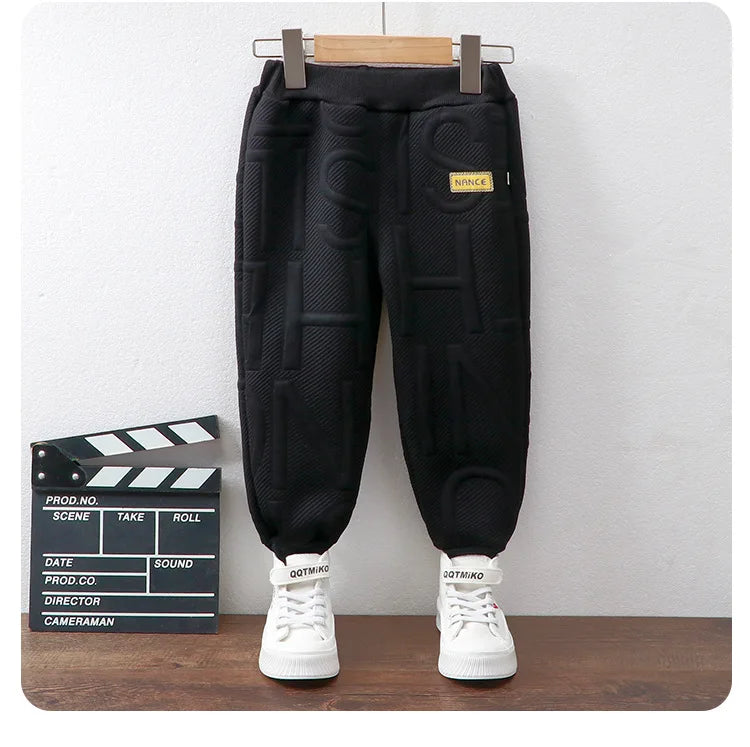 Children Sweatpants for Boys Girls Autumn Winter Thick Casual Pants Girl Student Loose Sports Pants Kawaii Letter Kids Trousers SnugBubs Australia