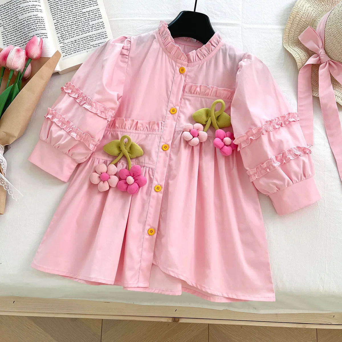 Sunflower Dreams Long Sleeve Dress SnugBubs Australia