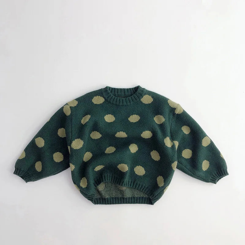 Vintage Polka Dot Knit Sweater SnugBubs Australia