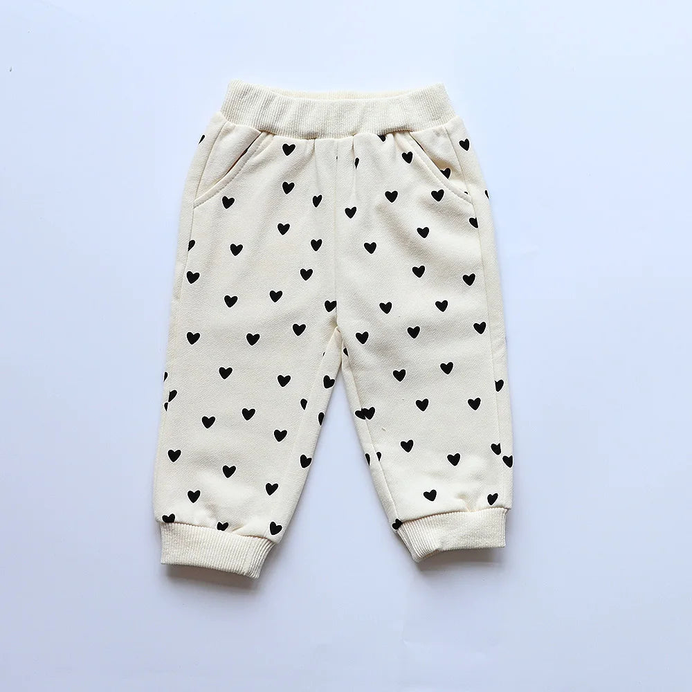 Full Heart Print Baby Hoodie Set SnugBubs Australia