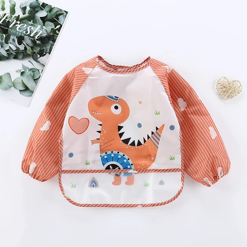 Baby Colorful Cartoon Waterproof Bib SnugBubs Australia