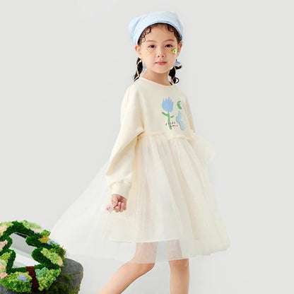 Kids’ Mesh Splice Sweatshirt Dress SnugBubs Australia