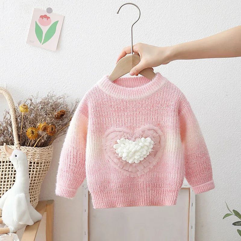 Baby Girls’ Knit Sweater with Ruffles and Ribbon Details SnugBubs Australia