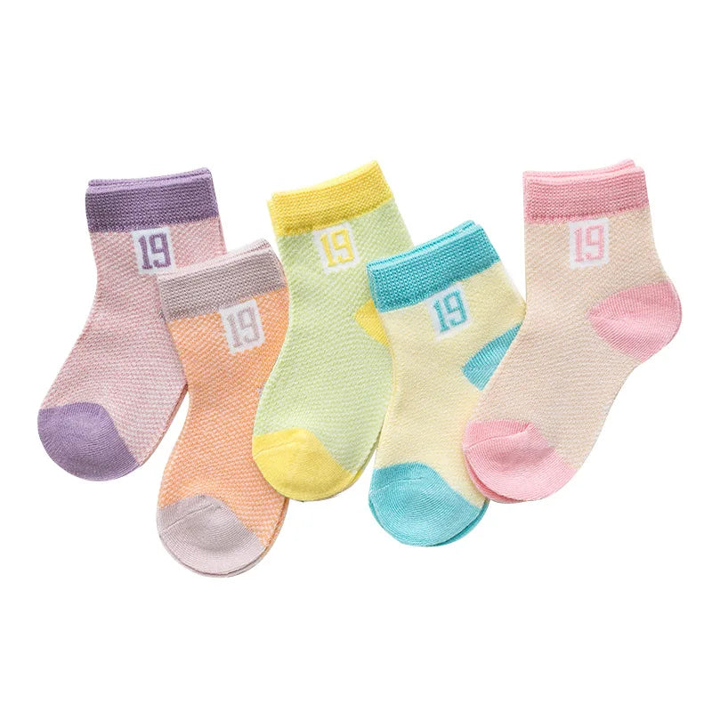 5Pairs/lot 0-2Y Infant Baby Socks Baby Socks for Girls Cotton Mesh Cute Newborn Boy Toddler Socks Baby Clothes Accessories SnugBubs Australia