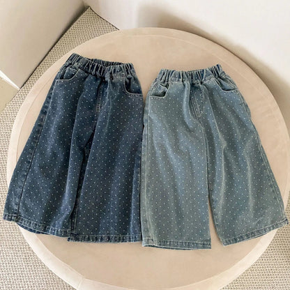 Wide-Leg Denim Pants SnugBubs Australia