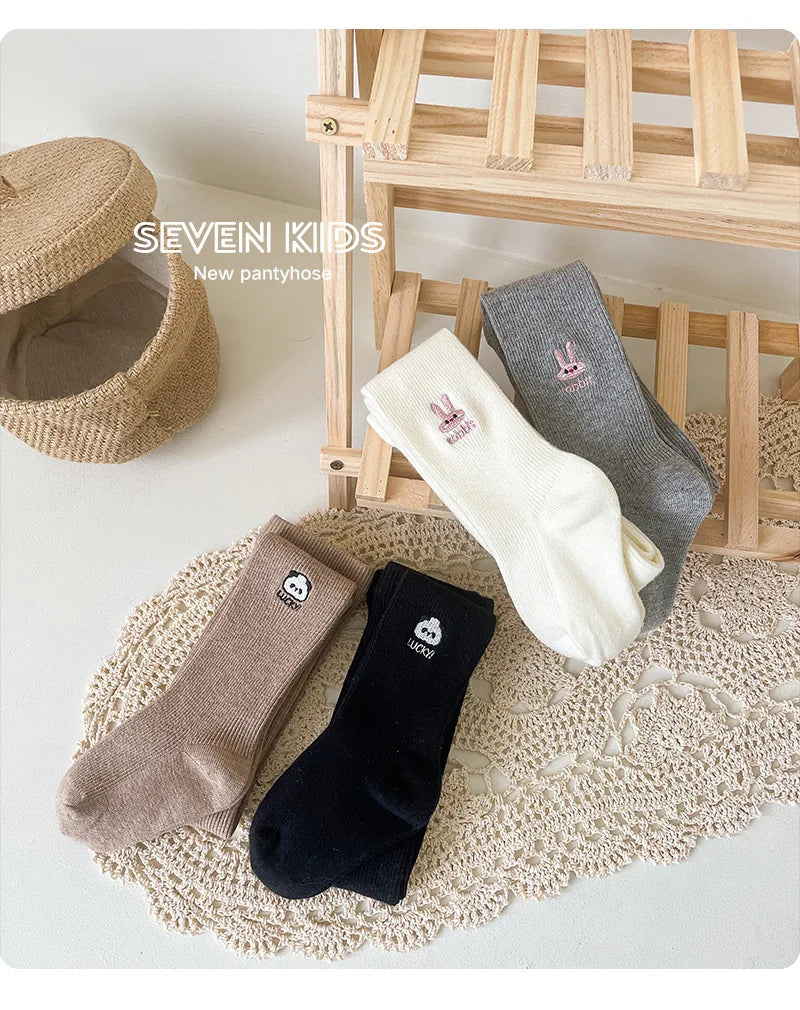 Cartoon Embroidery Girls Leggings SnugBubs Australia