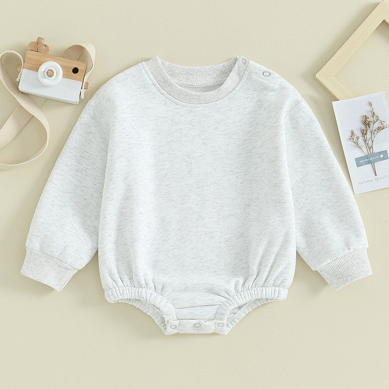 Fleece Solid Color Bubble Bodysuit Sweatshirt SnugBubs Australia