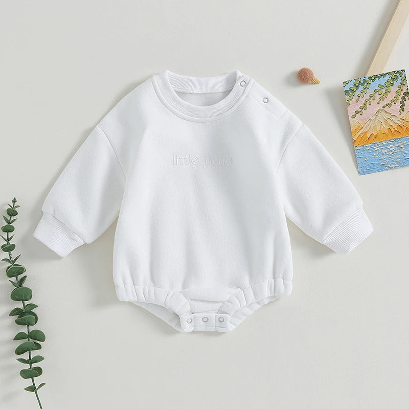 Baby Boy Oversized Sweatshirt Romper SnugBubs Australia
