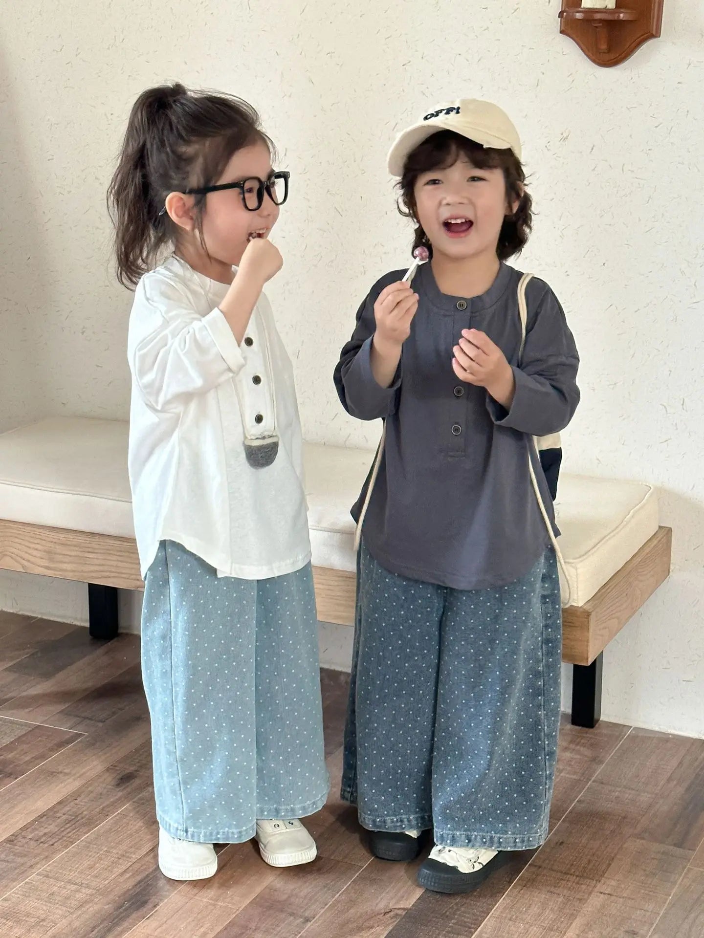 Wide-Leg Denim Pants SnugBubs Australia