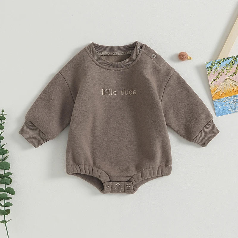 Baby Boy Oversized Sweatshirt Romper SnugBubs Australia