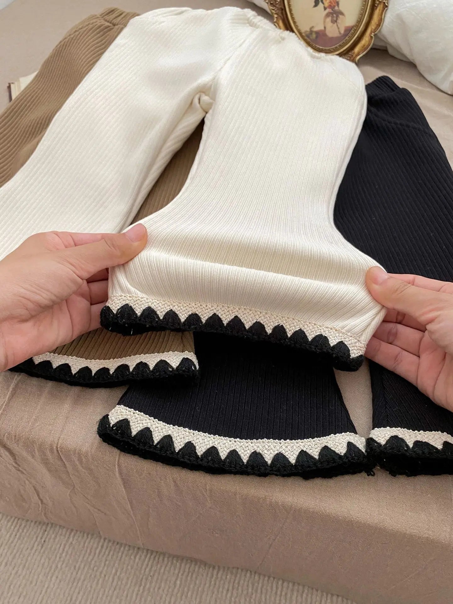 Winter Baby Girl Flared Fleece Pants SnugBubs Australia