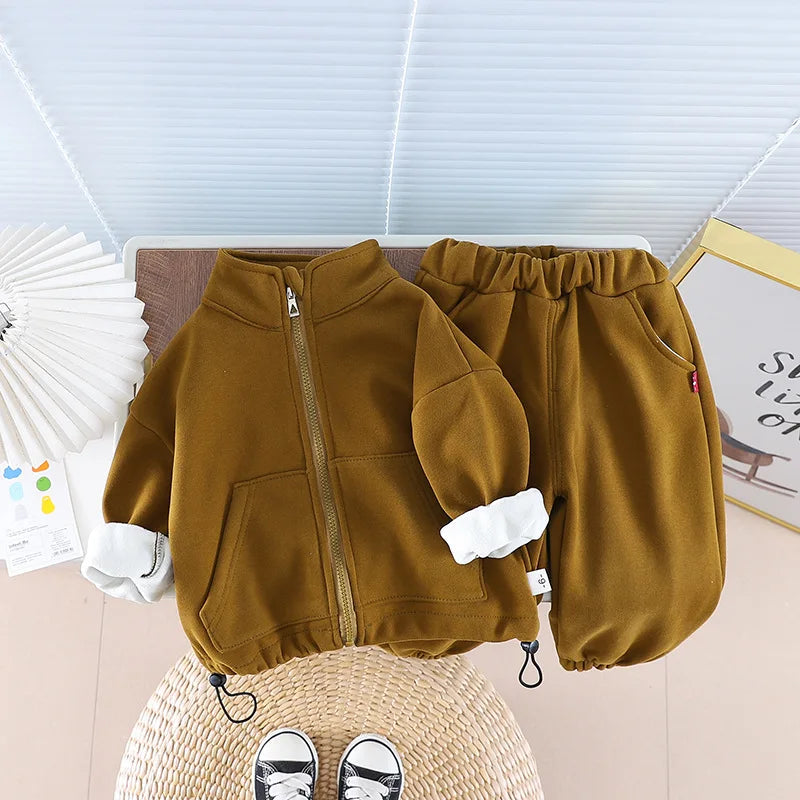 Toddler Fleece Clothing Set – Winter Warm Jacket + Pants SnugBubs Australia