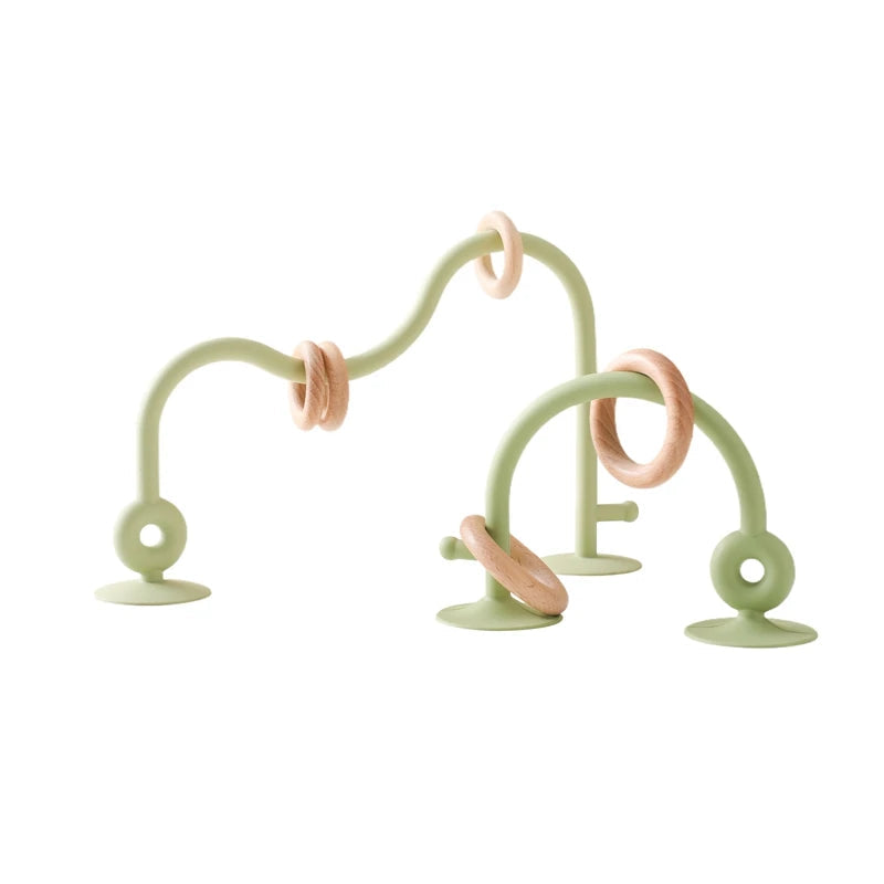 Montessori Silicone & Wooden Baby Bead Maze Toy SnugBubs Australia