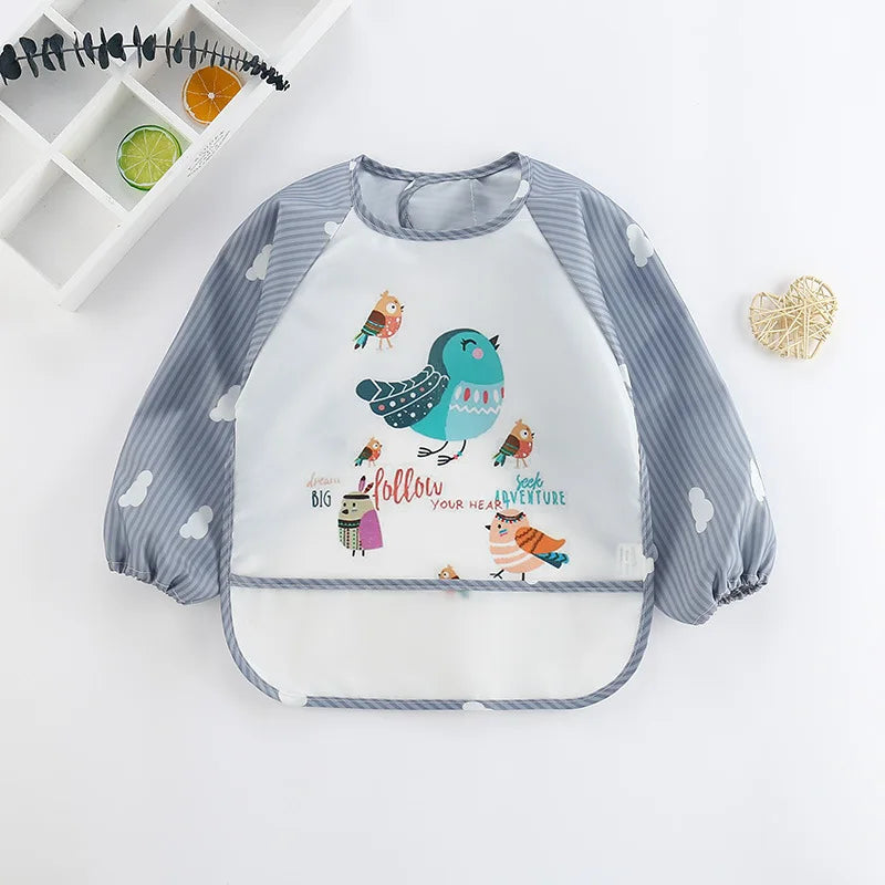 Baby Colorful Cartoon Waterproof Bib SnugBubs Australia