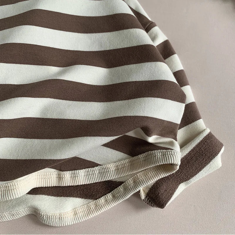 Girls Striped Cotton T-Shirt SnugBubs Australia