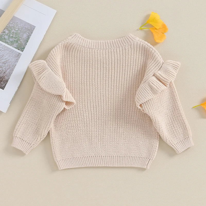 Baby Solid Color Ruffle Sweater SnugBubs Australia