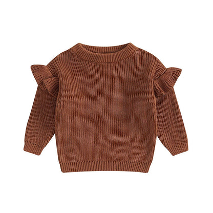 Baby Solid Color Ruffle Sweater SnugBubs Australia