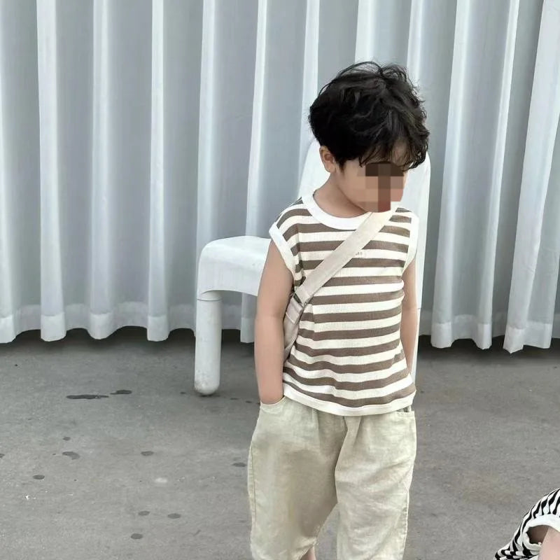 Baby Boy Girl Pant Cotton and Linen Cropped Trousers Child Trousers Long Kid Summer Pant Baby Infant Clothes SnugBubs Australia