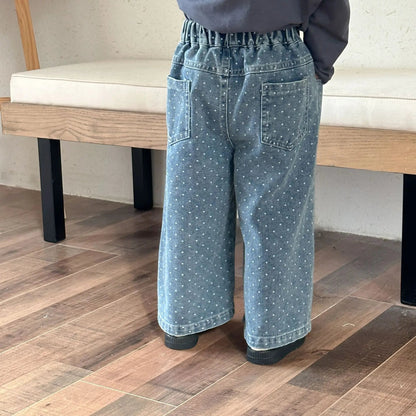 Wide-Leg Denim Pants SnugBubs Australia