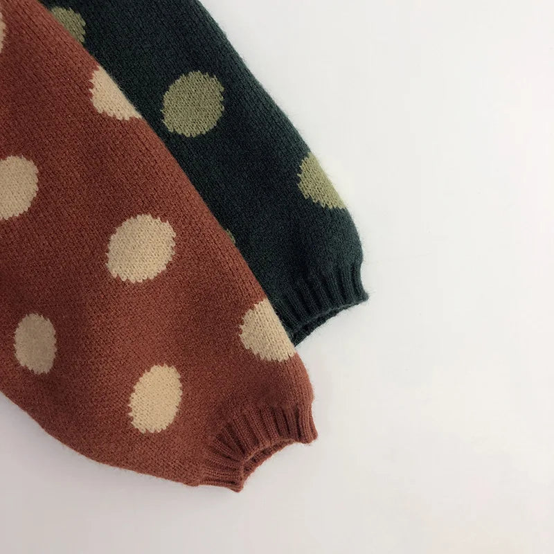 Vintage Polka Dot Knit Sweater SnugBubs Australia
