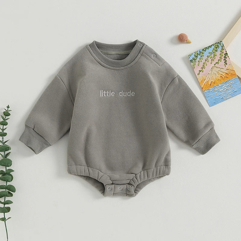 Baby Boy Oversized Sweatshirt Romper SnugBubs Australia