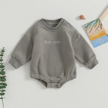 Baby Boy Oversized Sweatshirt Romper SnugBubs Australia