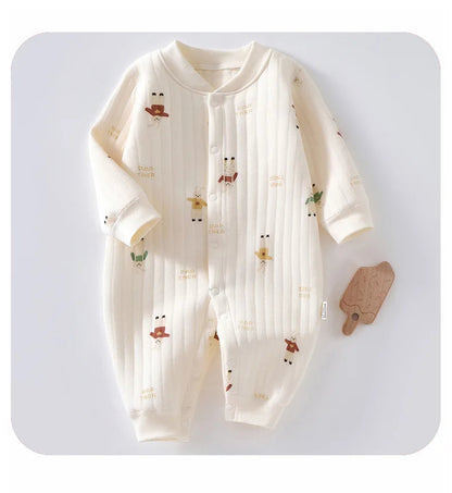 3 Layers Newborn Romper Cotton Bear Bunny Cartoon Baby Girl Jumpsuit Autumn Winter Toddler Outfit Infant Onesie Kids Boy Clothes SnugBubs Australia