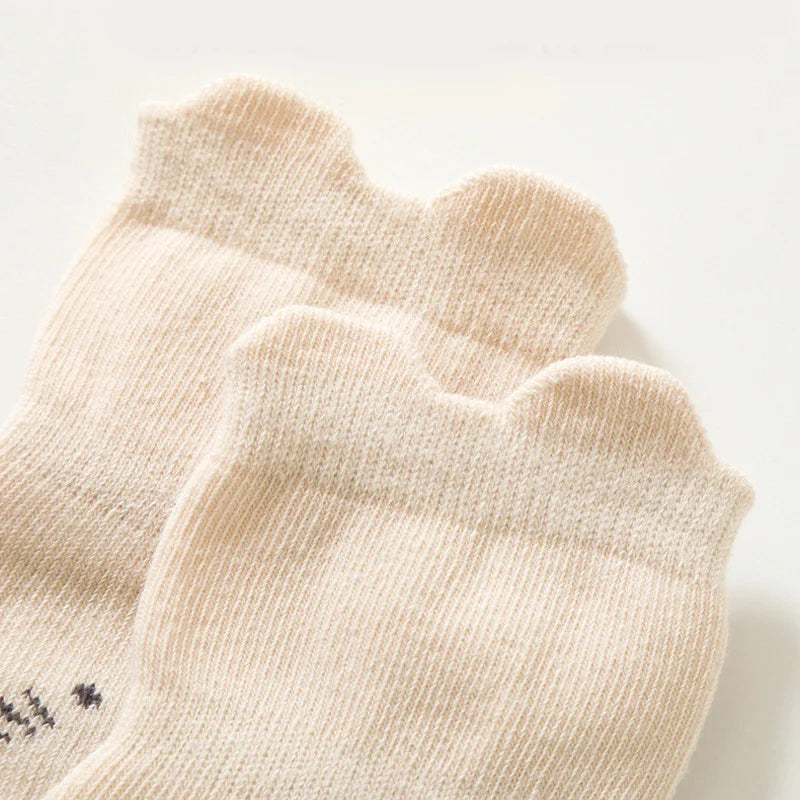 3/5 Pairs Baby Adorable Animals Pattern Non Slip Floor Socks, Breathable Casual Socks For Boys and Girls Kids Indoor Activities SnugBubs Australia