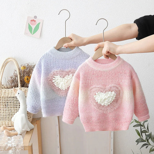 Baby Girls’ Knit Sweater with Ruffles and Ribbon Details SnugBubs Australia