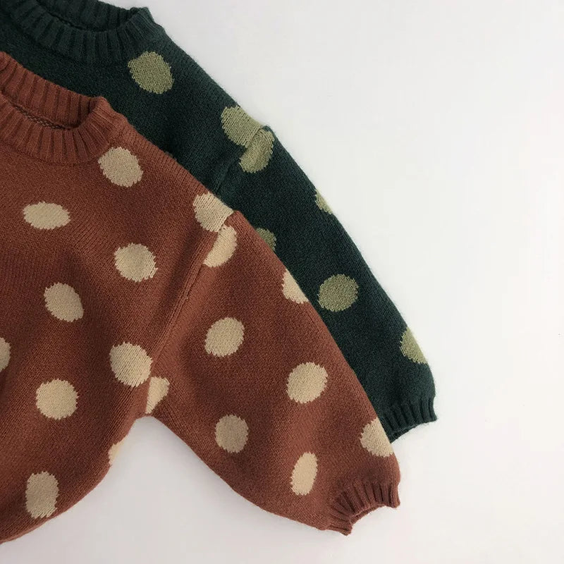 Vintage Polka Dot Knit Sweater SnugBubs Australia
