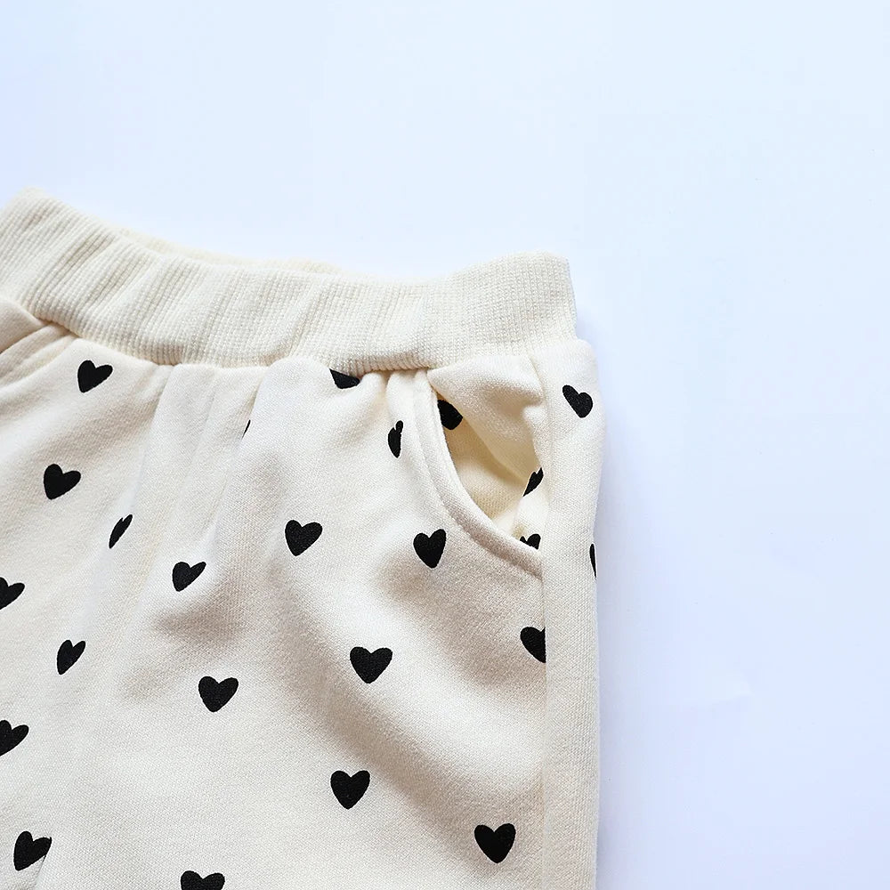 Full Heart Print Baby Hoodie Set SnugBubs Australia